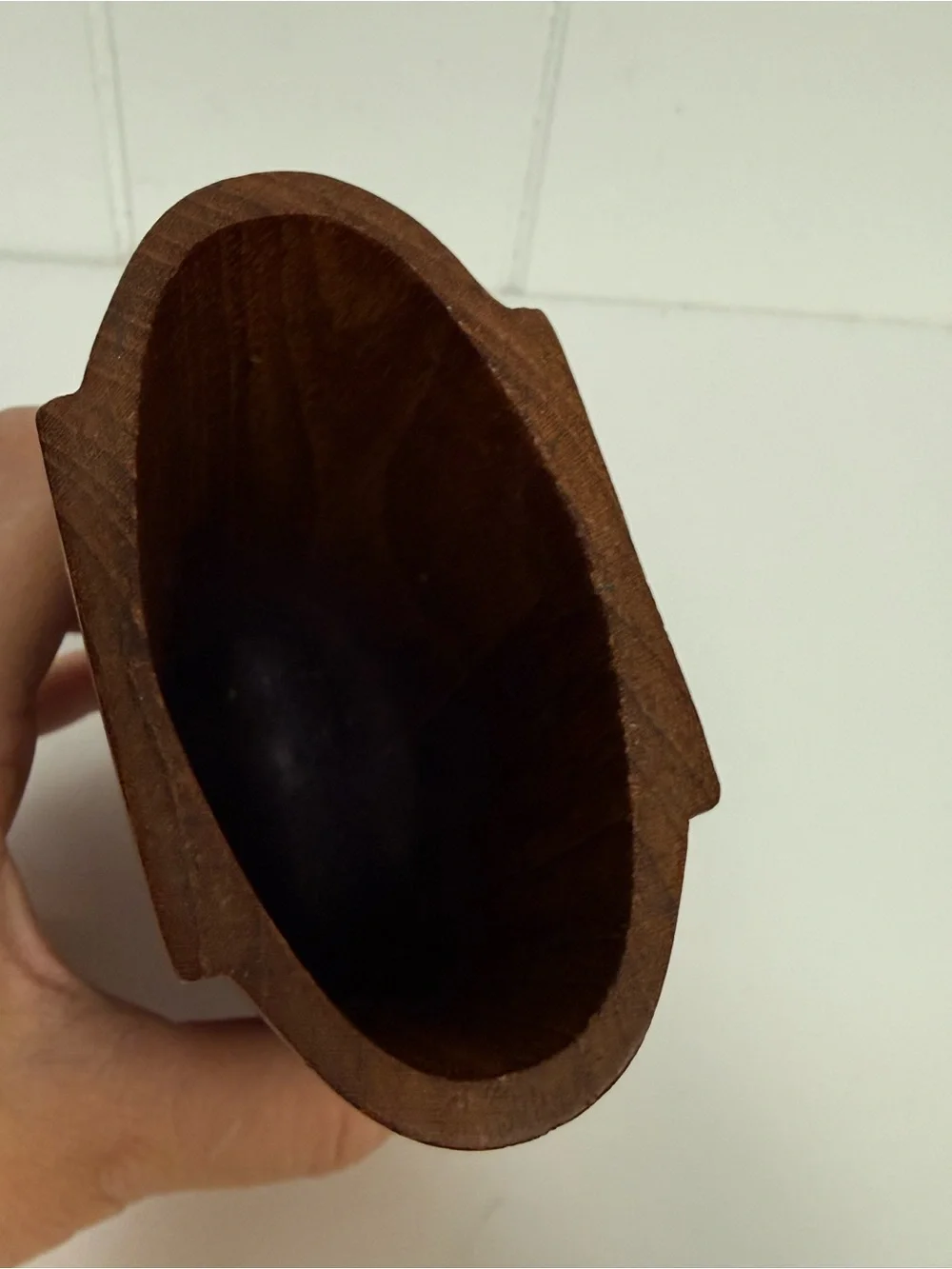 Vintage Mid-Century Modern Kalmar Designs Teak Wood Pencil Holder Cup